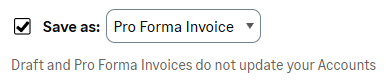 Screenshot of the save as checkbox.